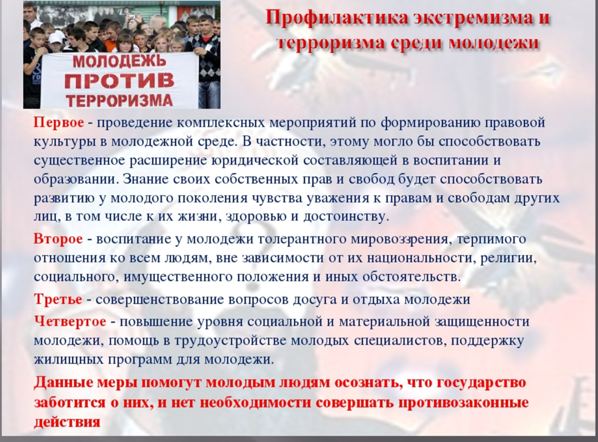 Молодежь против террора.