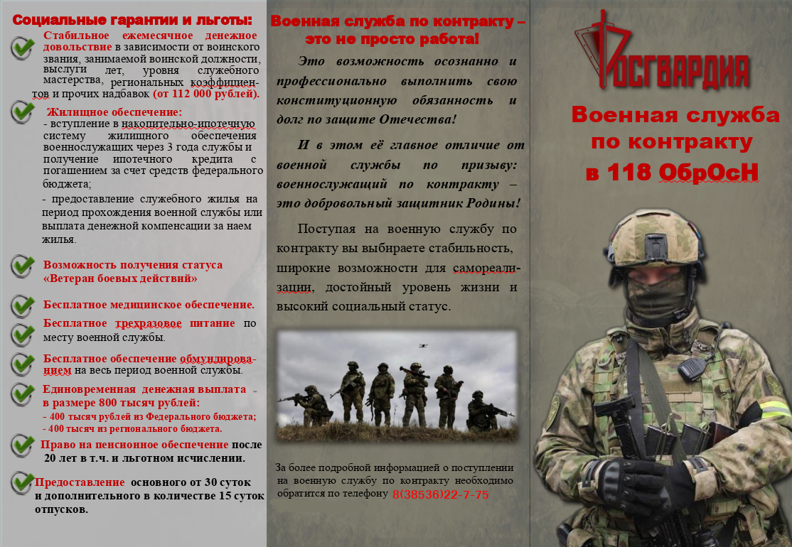 Военная служба по контракту.